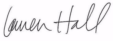 Lauren Hall signature